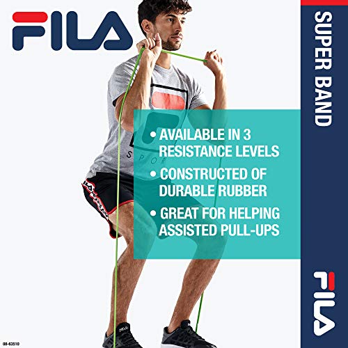 Resistance-Band-Exercise-Loop-Cords-by-FILA-Accessories-Superband-for-Assisted-Pull-Ups-Speed-and-Bodyweight-Strength-Training-Available-in-Light-Medium-Heavy-Sold-Separately