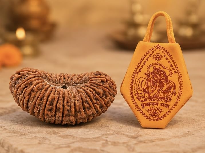 Original 21 Mukhi Rudraksha with Free Gau Mukhi Bag | असली 21 मुखी रुद्राक्ष | Twenty One Face Rudraksh Bead | Shiva Rudraksha for Pooja, Jaap, Meditation & Spiritual Use | Religious Bead for Men & Women-image-15