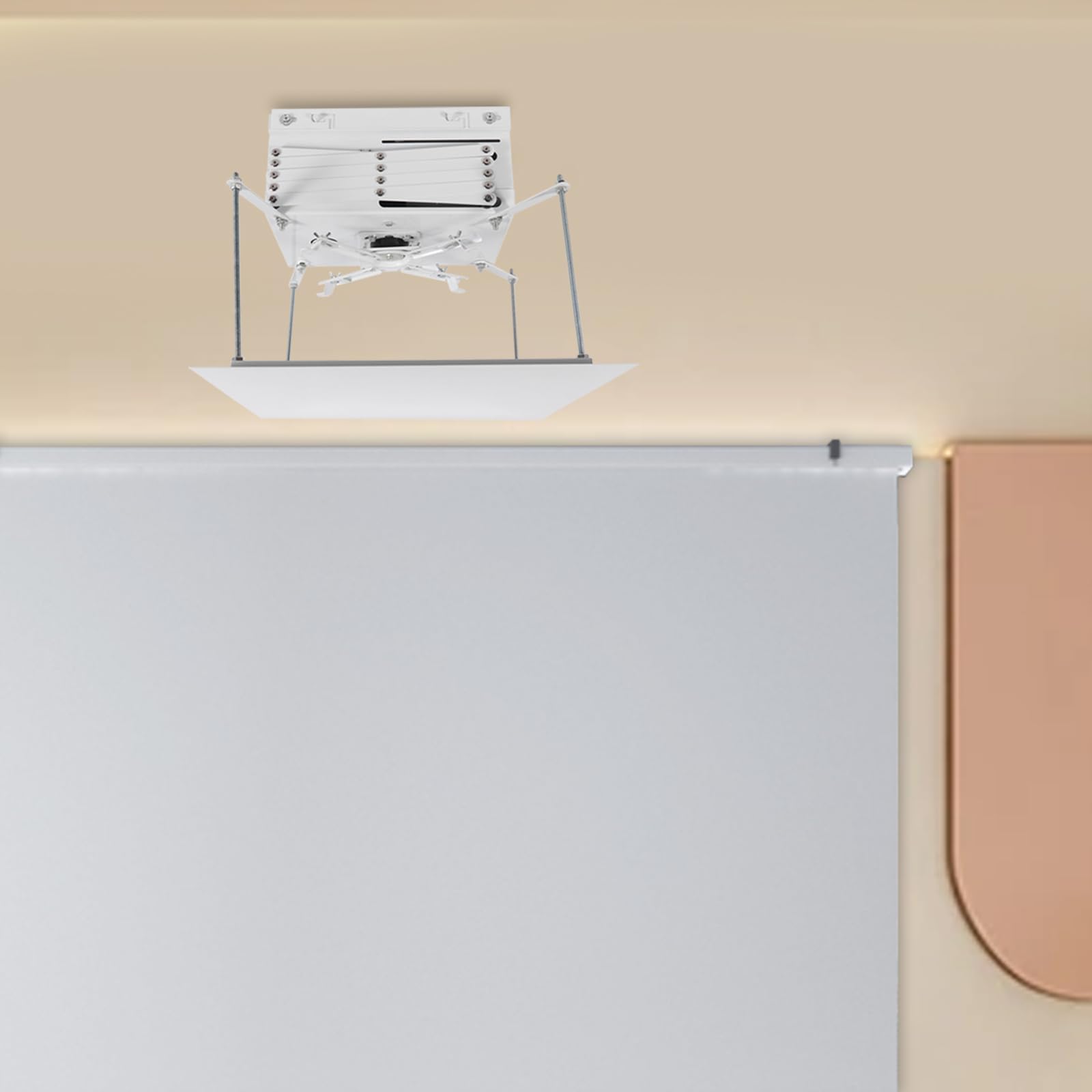 Supporto per proiettore con TV 240 W Supporto da soffitto regolabile per scuole sale riunioni e studi (bianco)