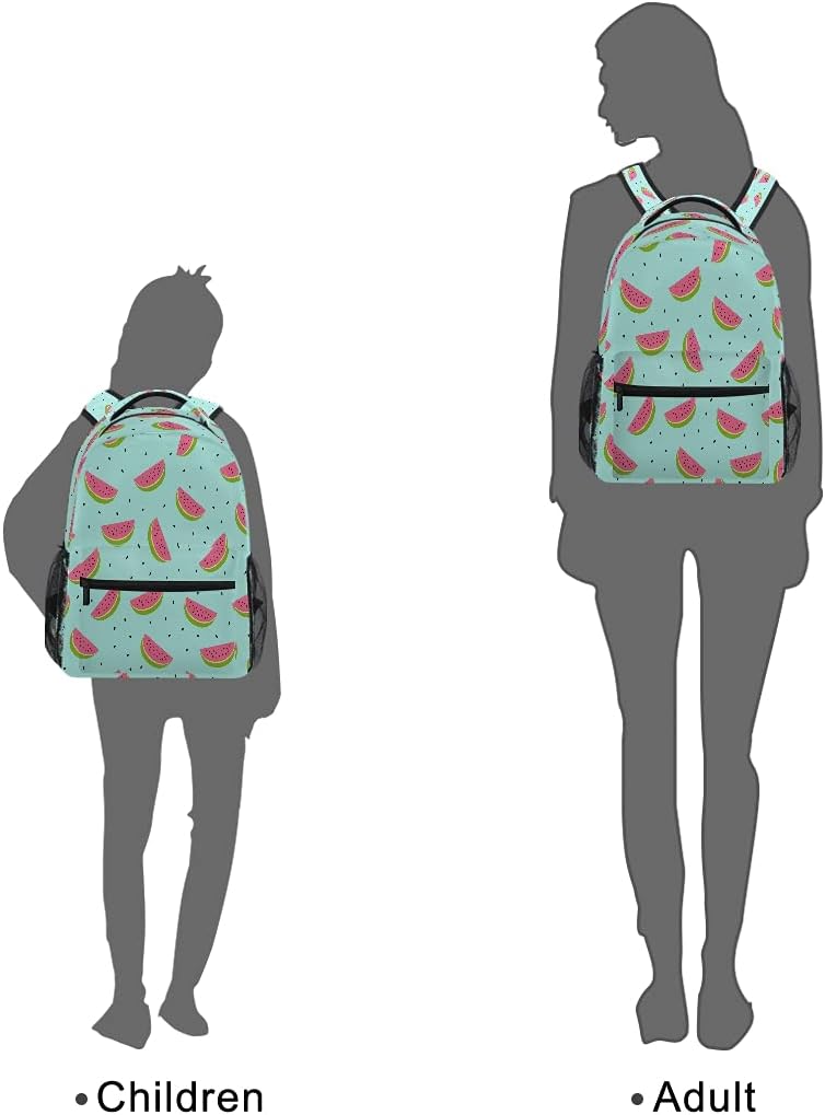 xigua Cute Green Watermelon Backpack Bookbags Laptop Backpack for Boys Girls Teens, College Backpack Water Resistant Travel Bookbag
