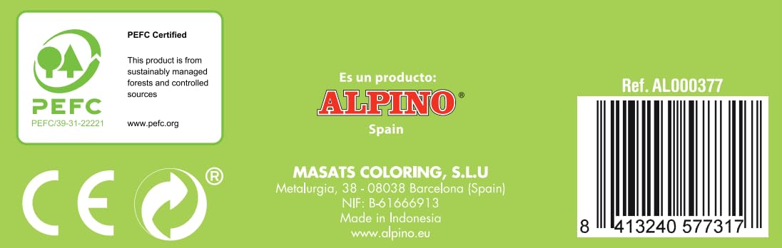 Crayons de couleur Alpino Trimax Multicouleur 120 Pièces