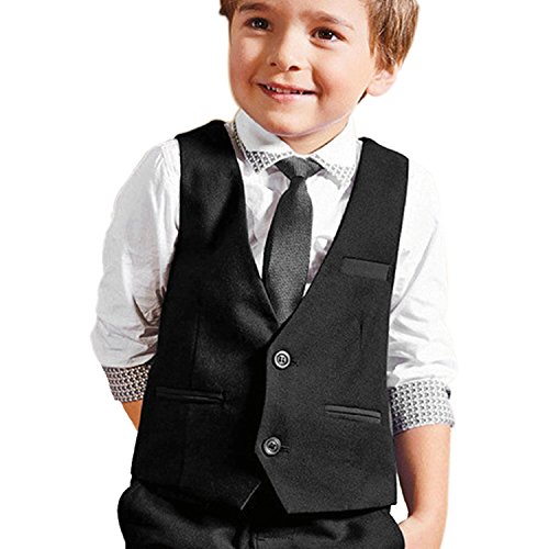 Aurya Boys' Solid Color Zipper Tie 15 inch/19 inch Polyester Satin Zipper Neckties 6