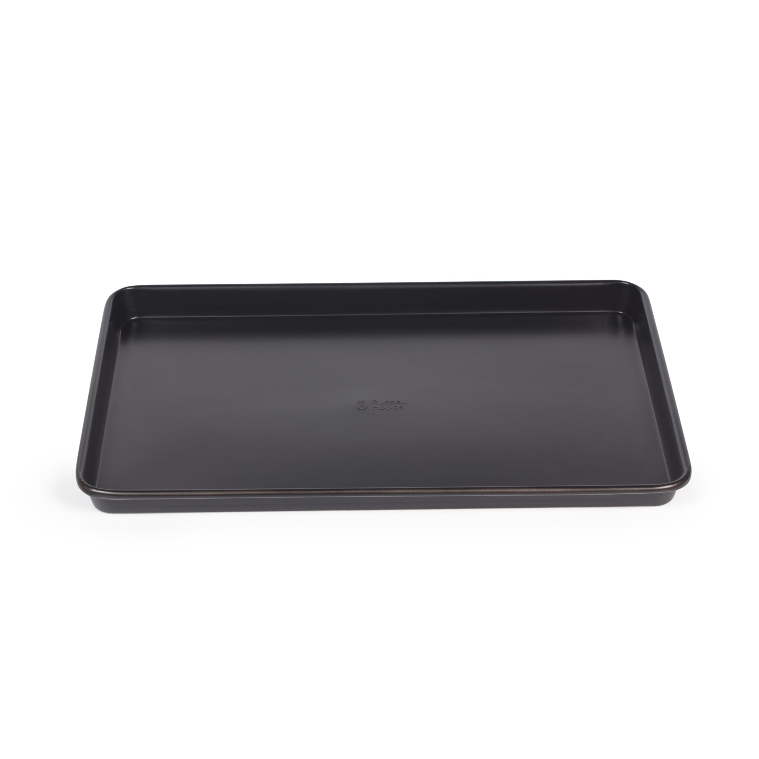 Russell Hobbs Recycled 39cm Baking Tray - Non-Stick 100% Recycled Carbon Steel, PFOA-Free, Easy Clean, Oven Safe to 220°C, Durable Bakeware, Chip Tray, Cookie Baking Sheet, Black