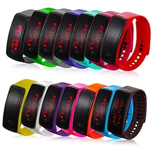 LIFKOME 14 Stück LED Digitaluhr Armbanduhren