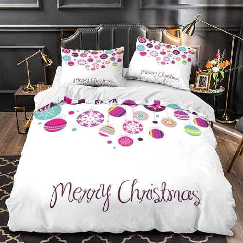 Parure de lit microfibre 3D Noël housse de couette double 200x200 - 2