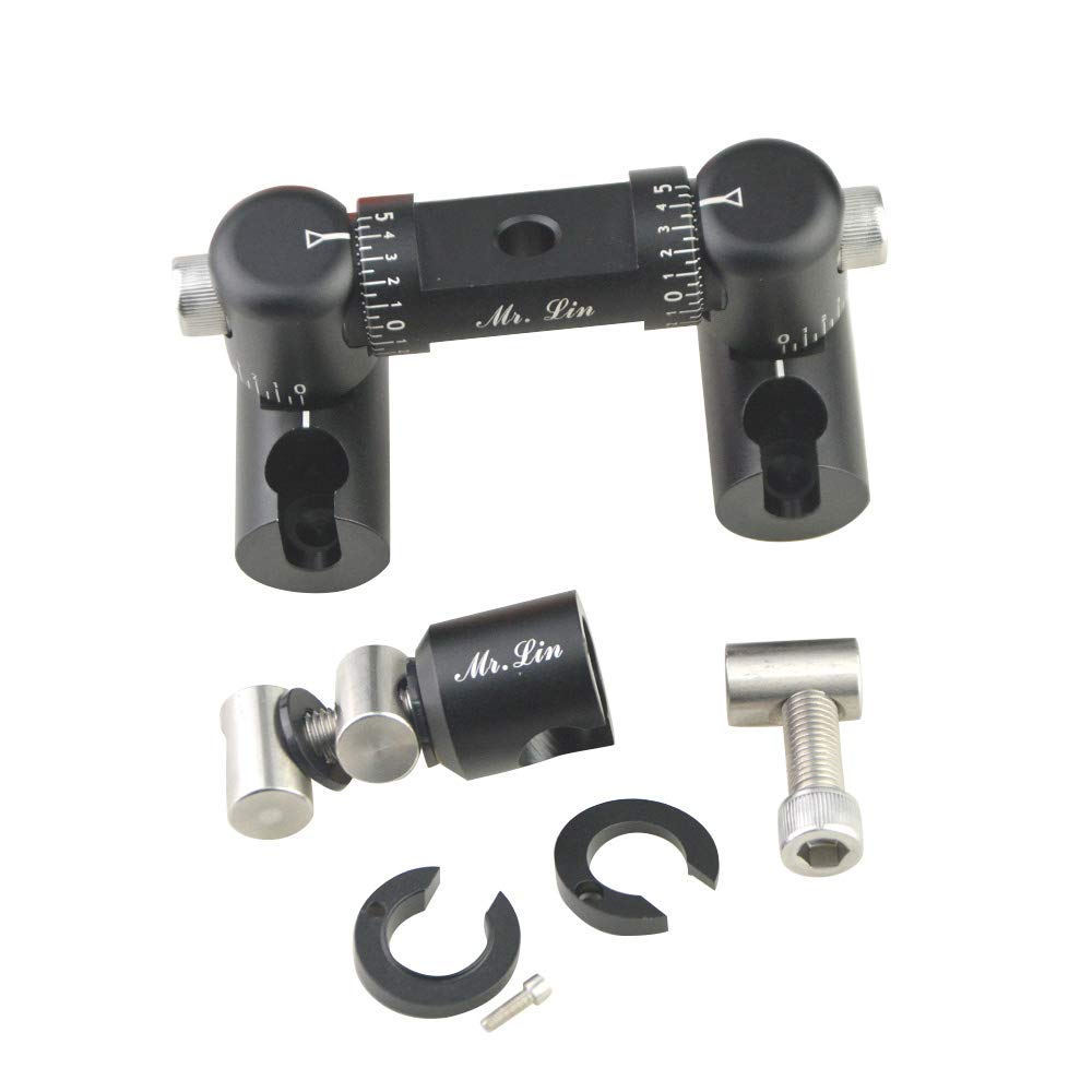 SHARROW Tiro con L'Arco V-Bar Barra di Equilibrio V-Barra a Doppio Lato Stabilizzatore di Prua Tiro con L'Arco V-Bar Doppio Lato Completamente Regolabile