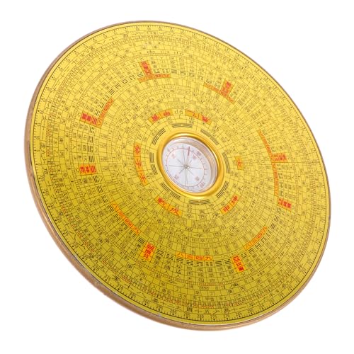 Brújula tradicional Feng Shui Luxshiny de aleación grande, redonda, estilo chino, para camping, senderismo, navegación al aire libre y adorno miniatura 1