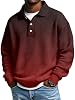Camisas polo waffle para hombre, ajuste slim, manga larga, con cuello, térmicas, de golf 7