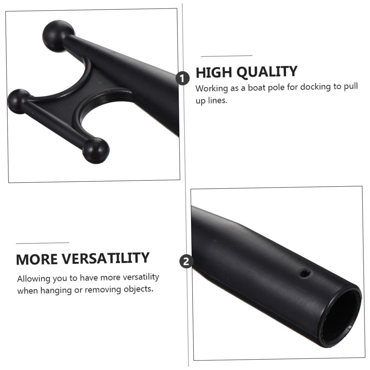 BESPORTBLE Mezzo Marinaio in Plastica Gancio Piscina Ormeggio Corde Elastiche con Ganci Gonfiabile Accessori per Attracco Attacco del Mezzo Marinaio Mezzo Marinaio per Yacht Black
