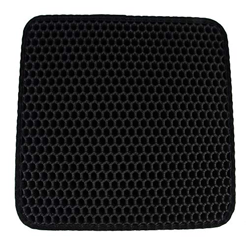 Cat Litter Mat Eva Cat Mats For Litter Folding Mat Easier To Clean Kitty Litter Mat Cat Litter Box Mat Urine And Water Proof Material Trapping Mat, Honeycomb Double Layer Design 21.65X29.53Inch #TOP20