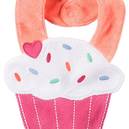 Carters Cupcake Terry Teething Bib Pink