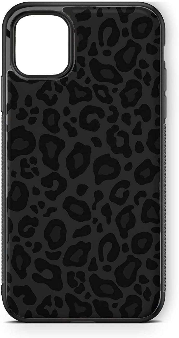 Hng Kiang Hu Compatible for iPhone 14 Pro Max Case 6.7-inch, Black Dalmatian Leopard Cheetah Print Slim Rubber Tempered Mirror Gift Case (Black Cheetah)