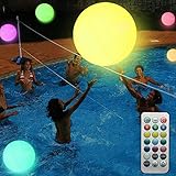 Aibyks Leuchtender Ball Wasserspielzeug – Im Dunkeln Leuchtende Leuchtende Bälle | 13 Farben Aufblasbarer LED Glow Wasserball | Einstellbarer LED-Spielzeug-aufblasbarer Wasserball