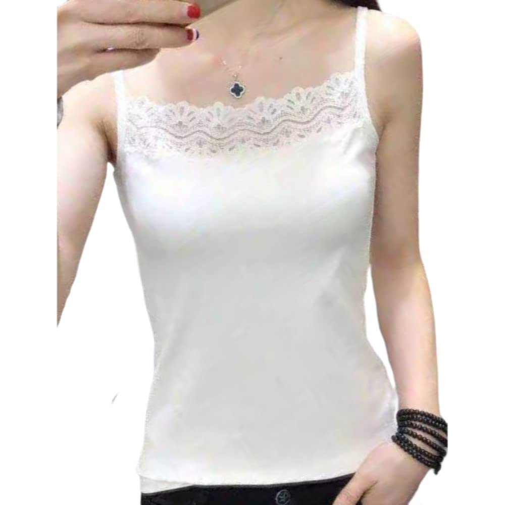 Plus Nao Camisole, Sleeveless, Set of 2, Women's, Inner Wear, Underwear, Plain, Lace, Large Sizes Available, Stylish, Cute