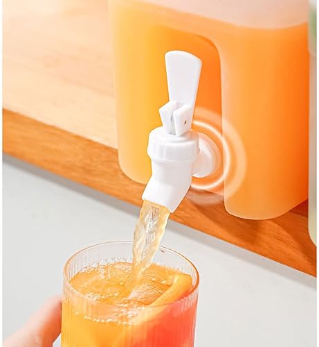 Miniatura 4 de SYALEO Drink Dispenser 4L Plastic Beverage Dispenser with Faucet Large Capacity Cold Kettle Refrigerator Drink Dispenser for Outdoor Kitchen Living