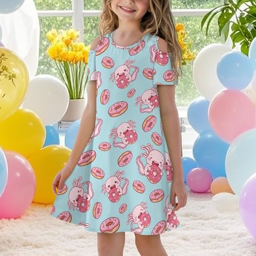 Beauty Collector Dress for Girls Short Sleeve Cold Shoulder Midi Dress3