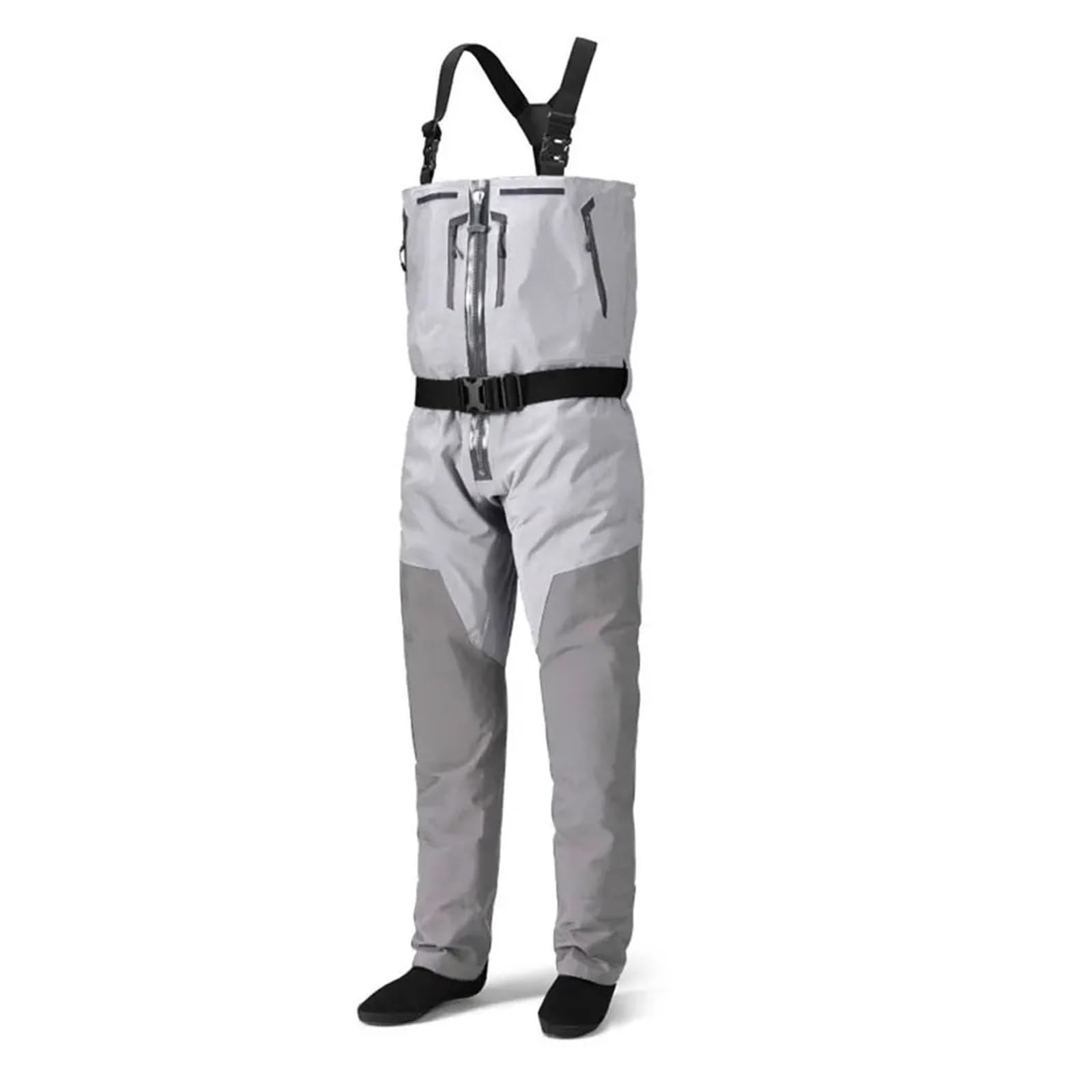 Tuta da Pesca Wader da Pesca con Cerniera sul Petto, Calzamaglia Robusta Convertibile con Cerniera, Impermeabile, Leggero e Traspirante(XS)