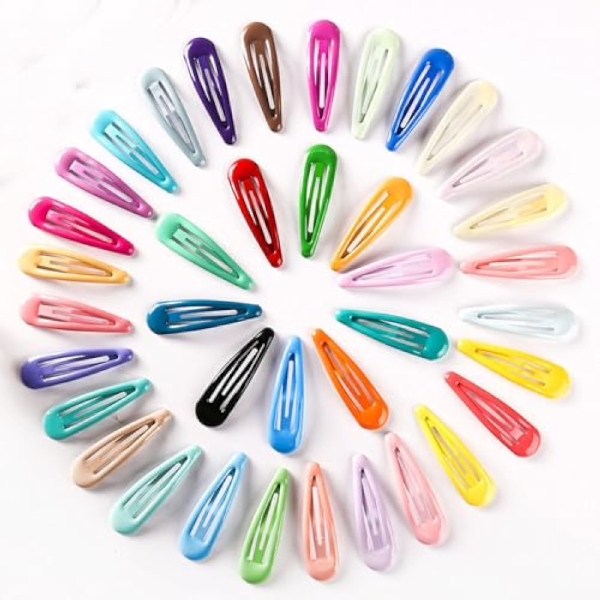 10 Pcs Colorful Silicone Coated Metal Barrettes Set