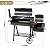 Sophia & William Heavy-Duty Charcoal Smoker Grills Extra Large Outdoor BBQ Gill with Offset Smoker, 941 SQ.IN. Cooking Area with Warming Tray,Push-out Ash Tray for Event Gathering, Black