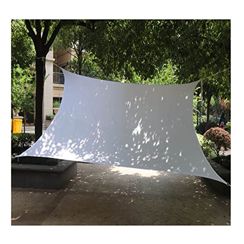 Voile d'ombrage rectangulaire étanche blanc toile tendue anti-uv jardin terrasse