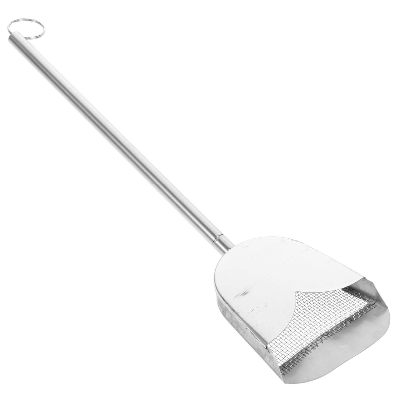 JUMPLAWN Chicken Poop Scooper with Telescopic Handle Stainless Steel, and Portable Easy to Clean, for Bird Cage Cleaning and Small Pet Waste Removal