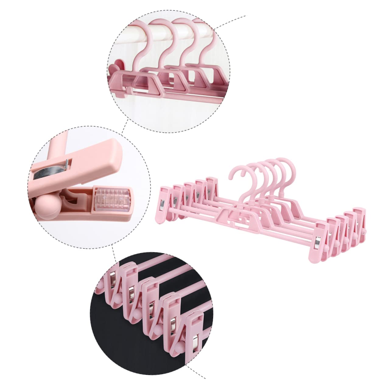 MAGICLULU 10Pcs Non Slip Plastic Pants Hanger for Household Wardrobe Storage Space Saving Design Smooth Edges Sturdy Construction for Clothes Drying and Organization