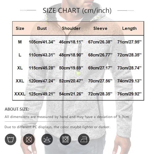 Ymosrh Men's Hoodies, Long Sleeve Zip Up Hooded Sweatshirts Casual Athletic Workout Hoodie Pullover, M-3XL3