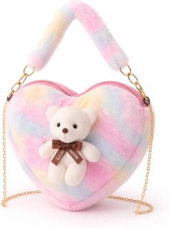 CULT FACTORY Girls Sling Bag Cute Sling Bag Combo for Kids Teddy Slingbag Mini Handbag Combo Fur Toy Bag Price In India