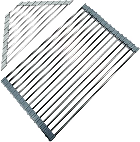 Soporte multiusos de esponja y escurridor enrollable para fregadero miniatura 4