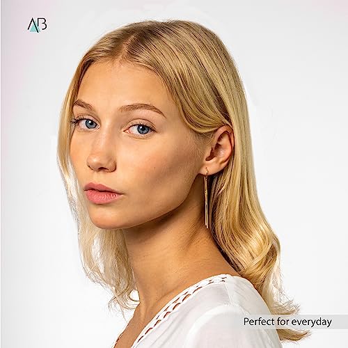 Altitude Boutique Threader Chain Earrings for Women | Gold Vermeil or Sterling Silver Long Dangle Earrings | Gold Drop Earrings Long Chain Earrings for Women, Dangle Earrings2