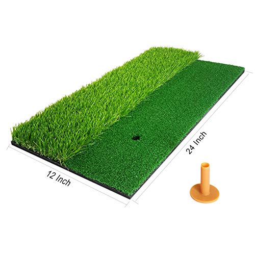 Begonia.K Golf Mat for Backyard, Practice Hitting Mat with Rubber Tee Holder Indoor