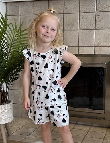 Arshiner Girls Pajamas Set Short Sleeve Pjs Sleepwear 3PCS Summer Lounge Sets Nightwear2