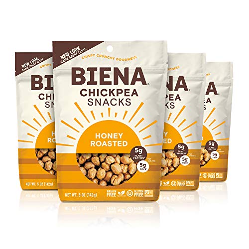 Biena Chickpea Snacks Variety Pack, Sea Salt And Honey Roasted Combo (4 Bags Each) | Gluten Free, Dairy Free, And Vegetarian | Plant-Based Protein (8 Bags Total) #TOP4