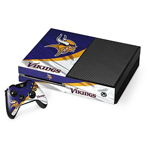 Skinit Decal Gaming Skin Compatible with Xbox One Console and Controller Bundle - Officially Licensed NFL Minnesota Vikings Design