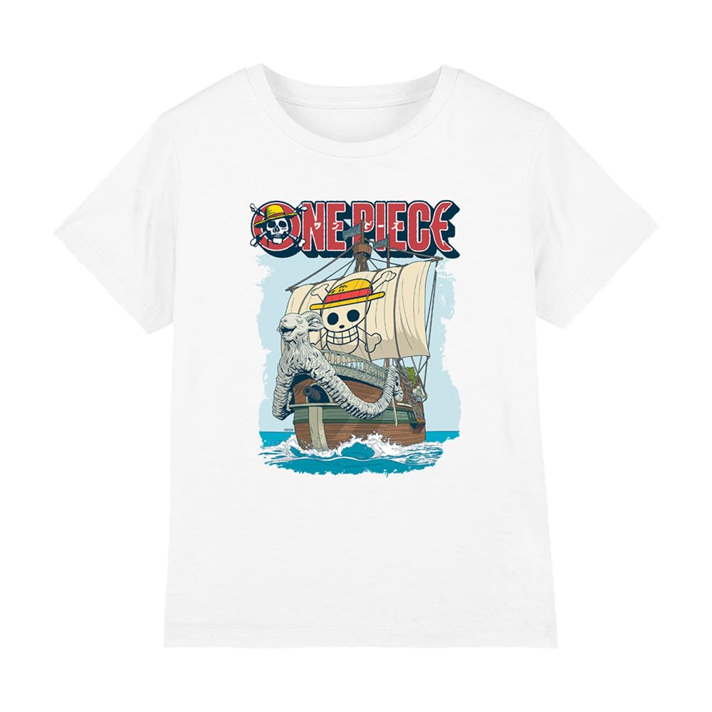 One Piece Going Merry Kids T Shirt, White, 12-13