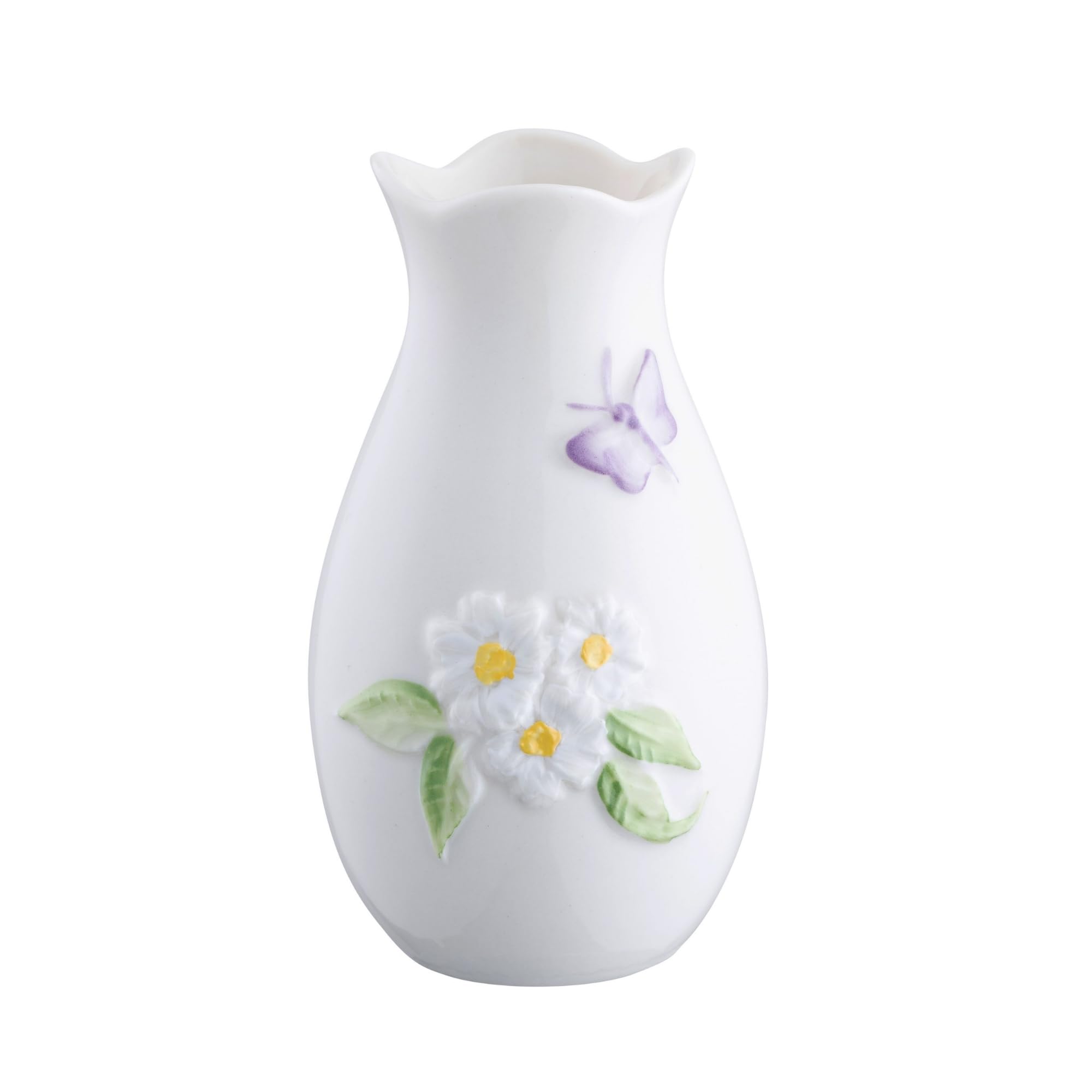 Vase à fleurs blanc de style irlandais pour décoration de table raffinée