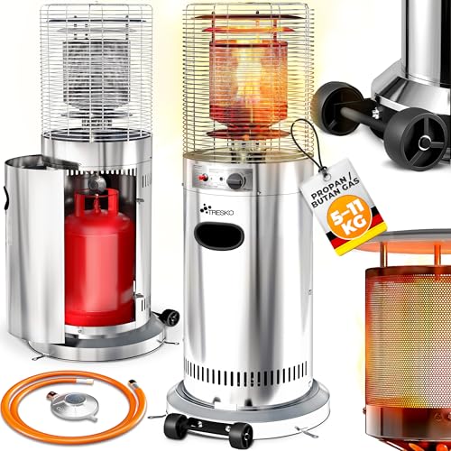 TRESKO® Heizstrahler Gas 11 kW mit Rollen | Outdoor...