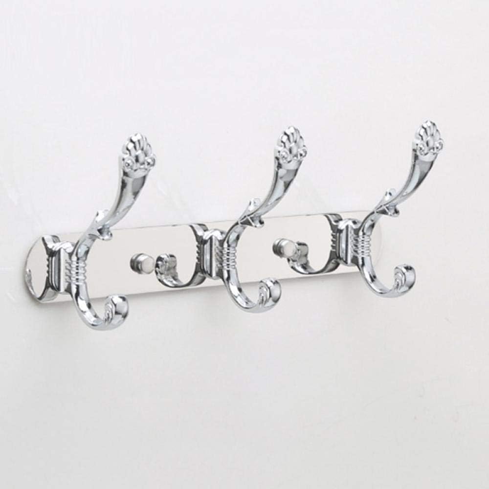 YATUOPNG Self Adhesive Hooks-Double Door & Wall Hooks Row Bathroom Robe 3 Decorative Metal Brass Antique Hook for Towel Coat Clothes