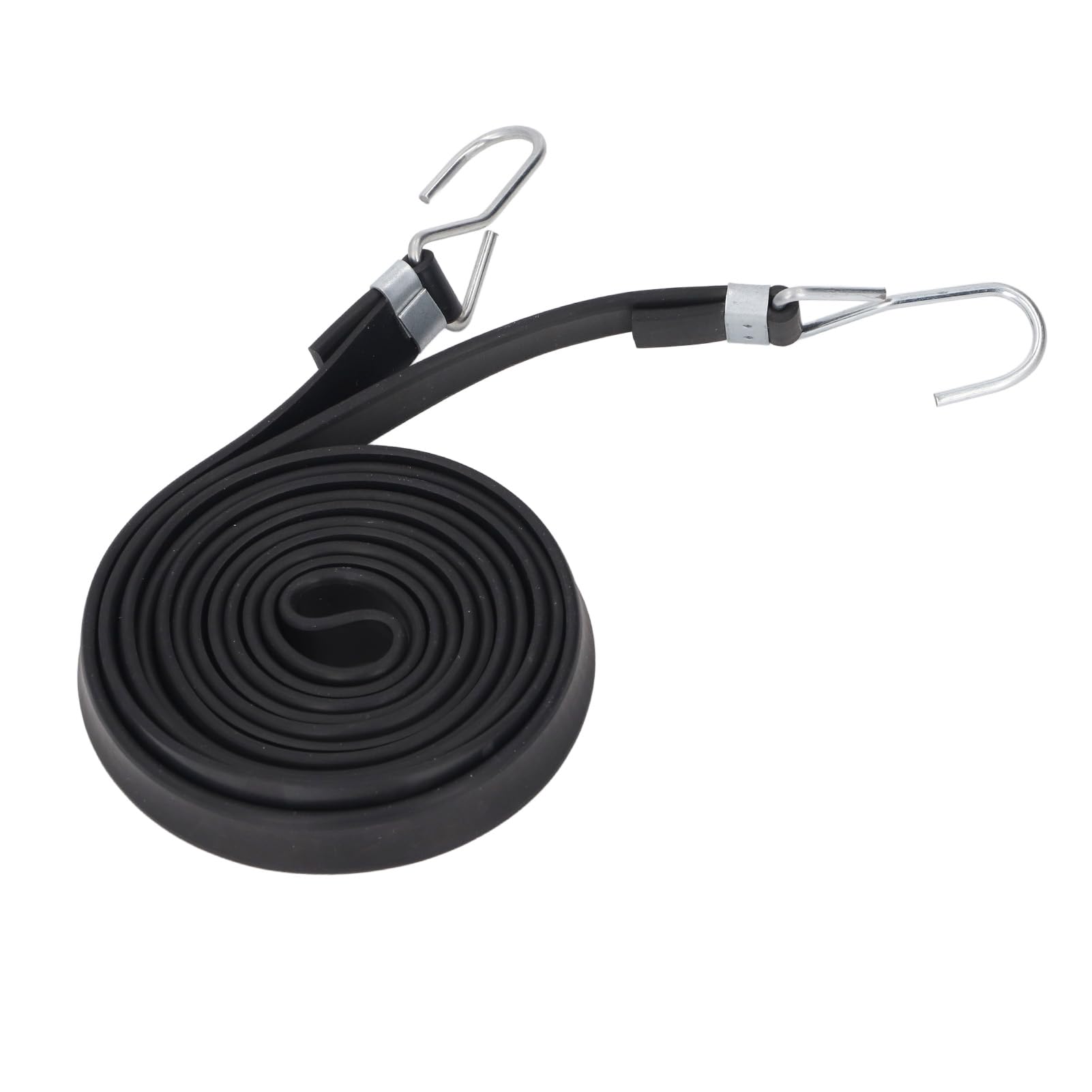 Nordi Bungee con Ganci, 10pcs Cinghia Bungee 2 Cm Larghezza Nera Ad Alta elasticità elasticità Pesante Corde Ballo Cinghia Cingo (3,5 m)