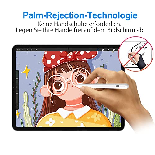 Image of Stylus Pen for iPad with Palm Rejection, Active Pencil 2nd Generation Compatible with Apple iPad Pro 11 /12.9'' (2018-2022), iPad 10th /9th /8th /7th /6th Gen, iPad mini 5 /6th Gen,iPad Air 3rd /4th /5th Gen