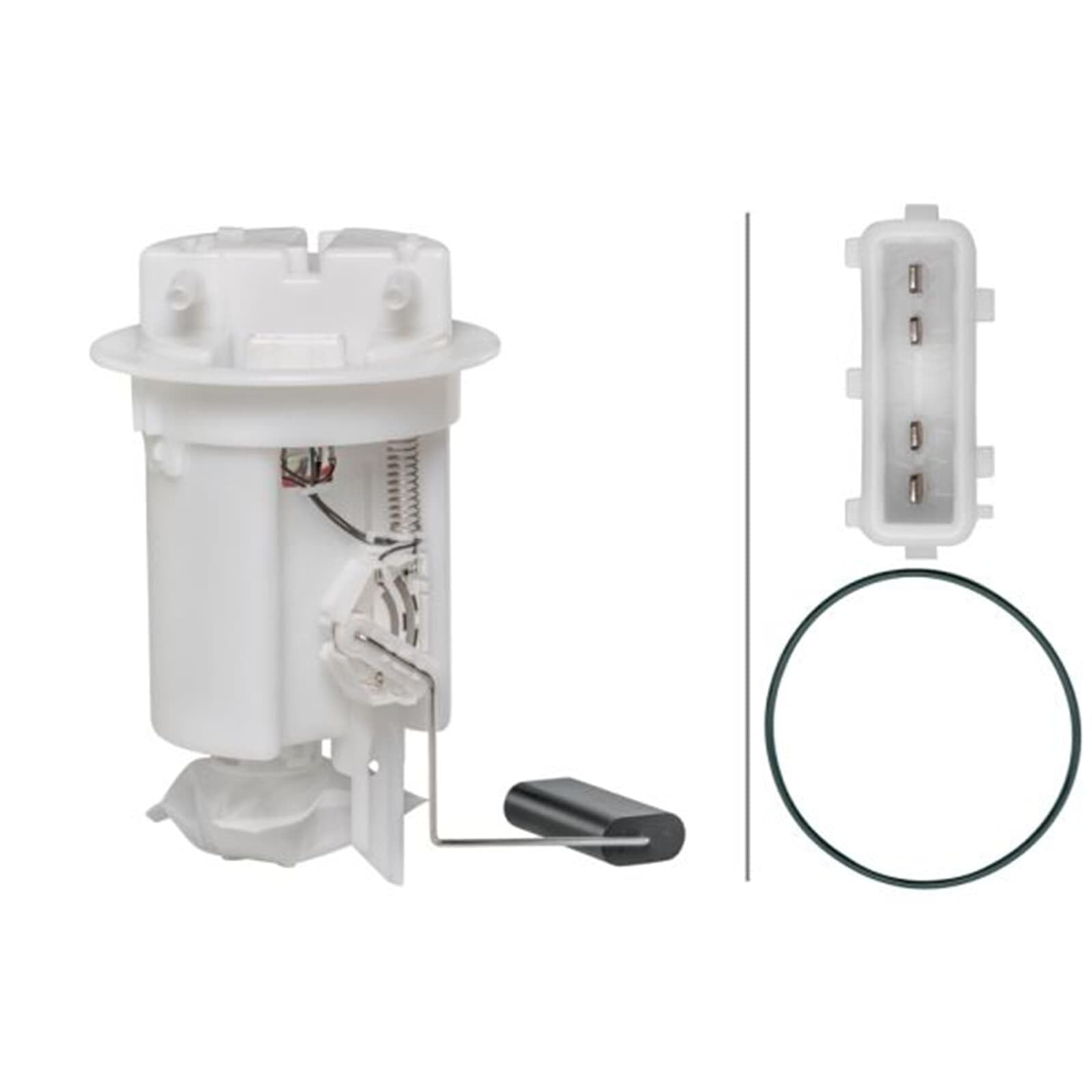 HELLA 8TF 358 106-251 Unidad de alimentación de combustible - eléctrico - 4polos - con junta/con sensor de nivel