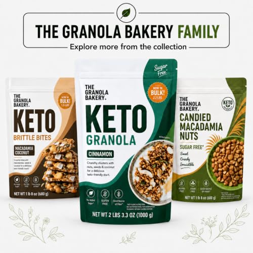 TGB Cinnamon Granola Cereal, Keto Snack, Sugar Free, High Fiber, 2.2lb Bag - image 7