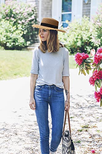 Nlcac Sun Hats For Women Straw Frayed Summer Hats Travel Beach Hats Khaki #TOP2