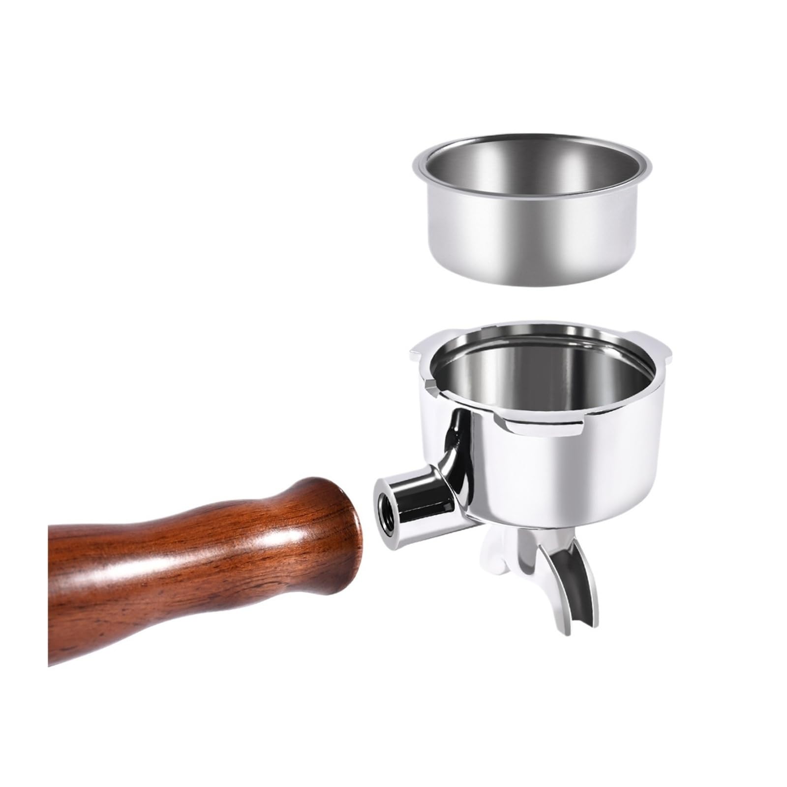 Portafiltro De Café Con Doble Boquilla De 51mm Y 3 Orejas, Homix H11, Compatible Con Oster, Compatible Con HiBREW, Mango De Repuesto For Cafetera(51mm 3Ear Black)
