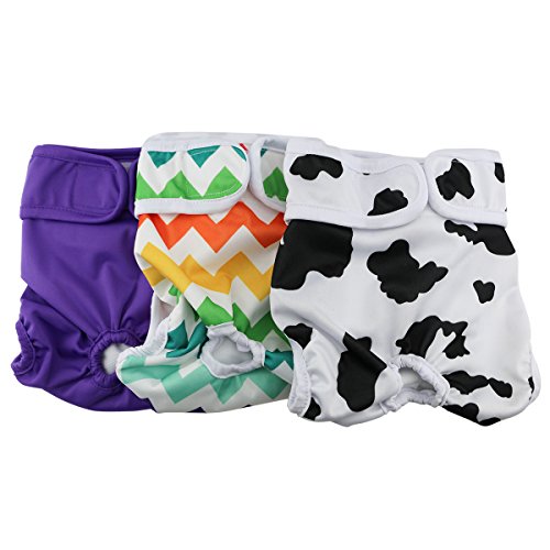 Image of Female Dog Diaper Reusable Washable Durable Absorbent Cloth Doggie Diapers Pants s2