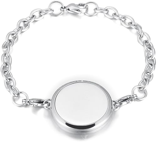 Miniatura 3 de joyería memorial aromaterapia aceite esencial perfume pulsera de acero inoxidable brazalete