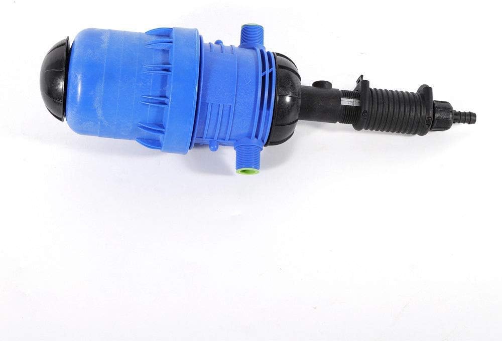 KANING Adjustable Automatic Fertilizer Injector Water Powered Chemical Liquid Doser Dispenser 20-2500 L/H Drip Irrigation Injector Dosing Pump for Industry Garden Hose Livestock (Blue)