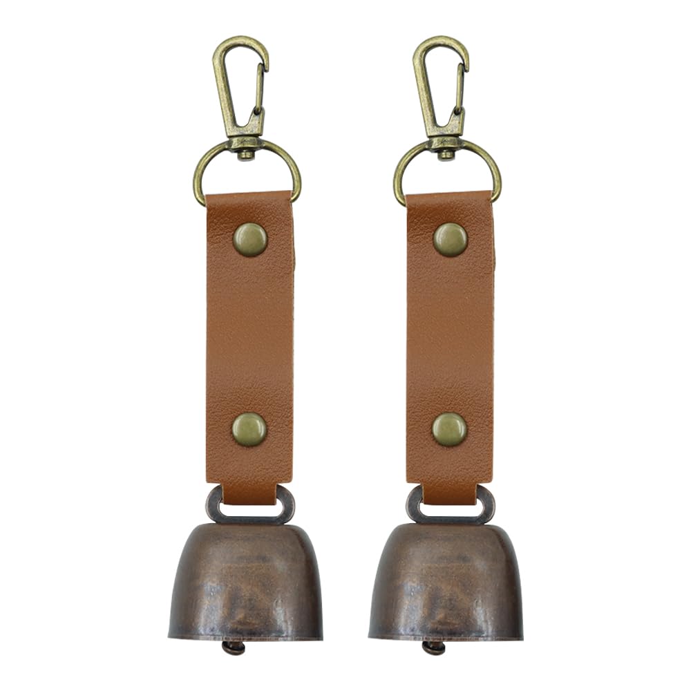Sarini 2PCS Campana Emergencia Ahuyentar Osos Campana Oso Ruidosa Para Senderismo Camping Pesca Escalada Bicicleta Montaña Viaje