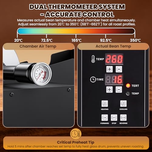 Commercial coffee roaster machine
