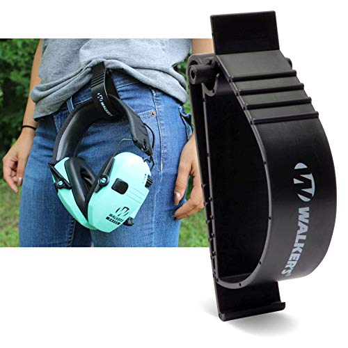 Walker's Durable Molded Polymer Universal Hands-Free Carry Hunting Range Shooting Earmuffs, Safety Glasses & Accessories Pocket Waistband Belt Clip Holder - 2